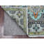 Tapis gris / vert en laine noué à la main de conception unique 3 pi 3 po x 5 pi Harpenden