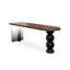 Bureau rectangulaire brun en bois massif-139725080
