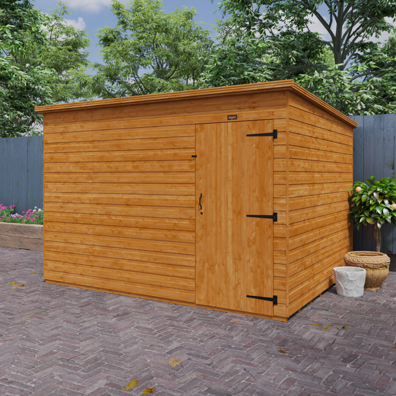 Tiger Shiplap Pent Wooden Shed, 10ft. W x 8ft. D