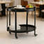 Chariot-bar ovale avec 2 tablettes