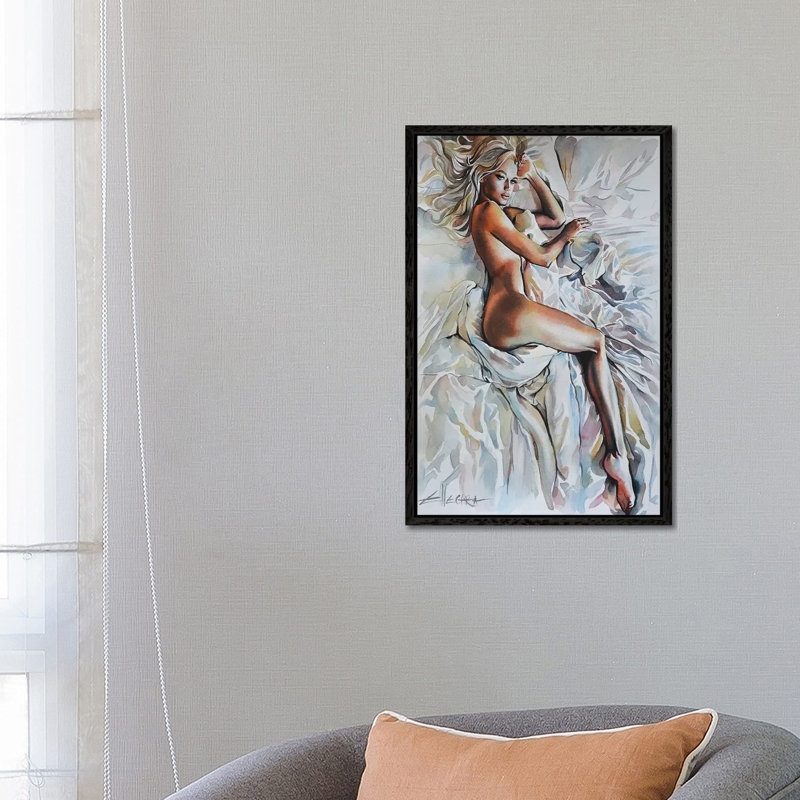 Mornings Like These II by Ellectra Art - Painting on Canvas, Black Framed, 66.04cm H x 45.72cm W x 3.81cm D