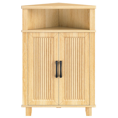 Small Corner Cabinet with 1 Adjustable Shelf