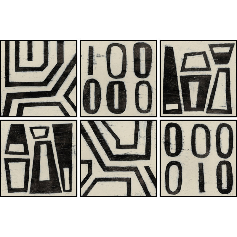 « symbols » hexaptych, H 16 po x l 16 po x L 1,5 po