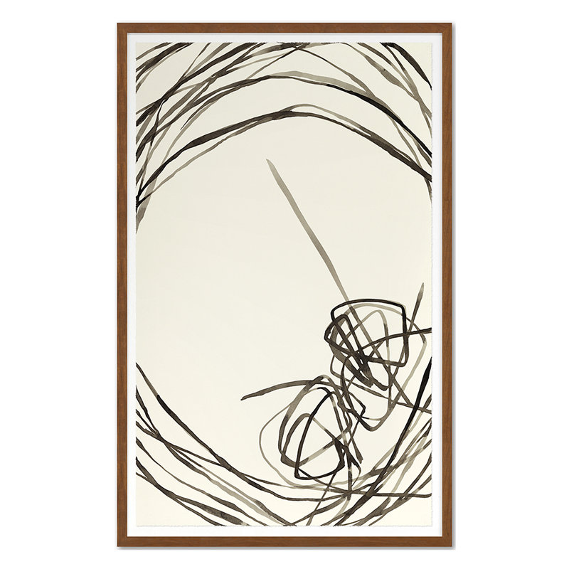 «Summer 2022 Swoop 2» encadré sur papier par Hable Construction Print, Cadre photo noyer, H 39 po x l 26 po