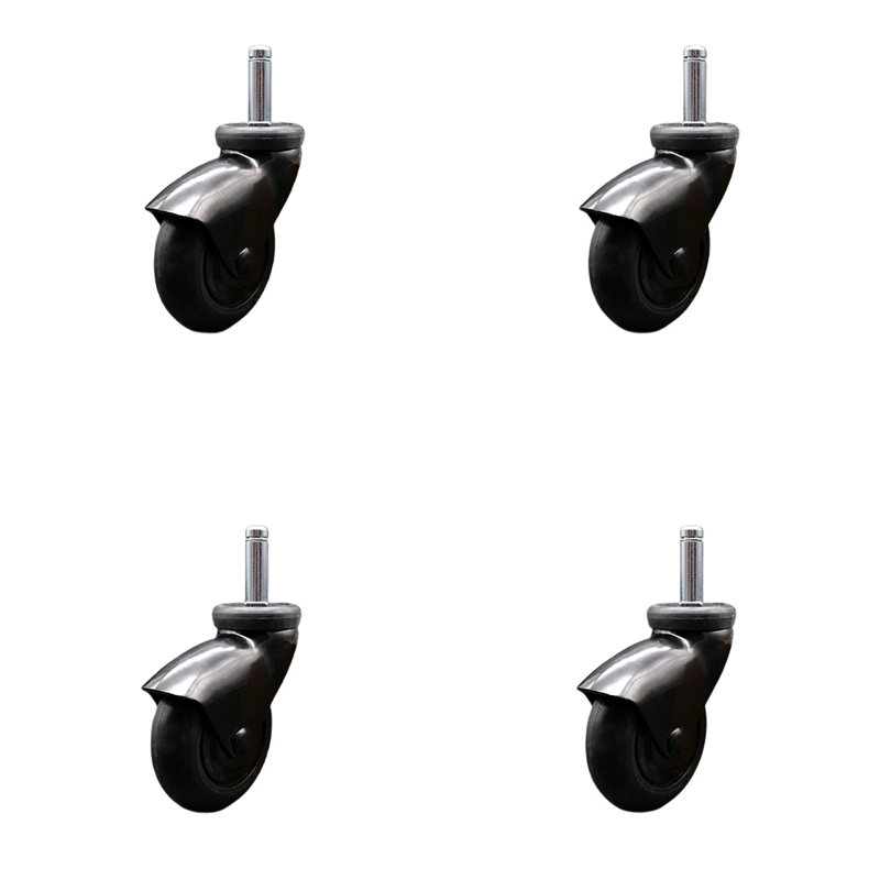 Rubber Caster, Chrome