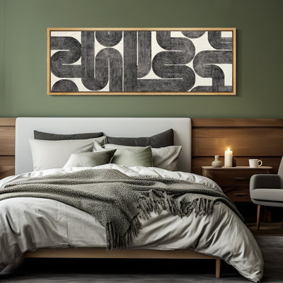 «Geometric Line Abstract Geometric Infinity Loop Shapes», reproduction encadrée sur toile
