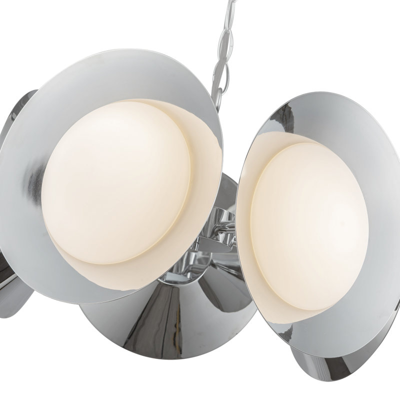 Cleo 5 - Light LED Chandelier, Silver, Chrome