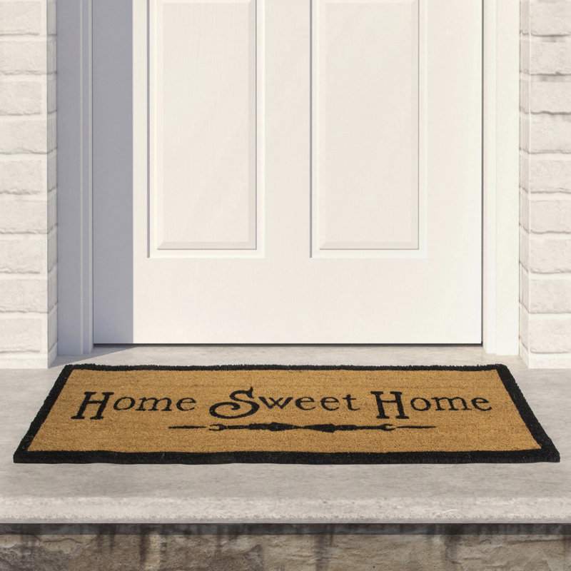 Northlight Seasonal Natural Coir Rectangular "Home Sweet Home" Doormat 16" x 48"