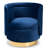 Krishaun Velvet Swivel Barrel Chair-1150421157