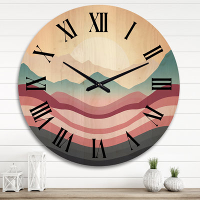 Horloge murale Bold Graphic Sunsetin
