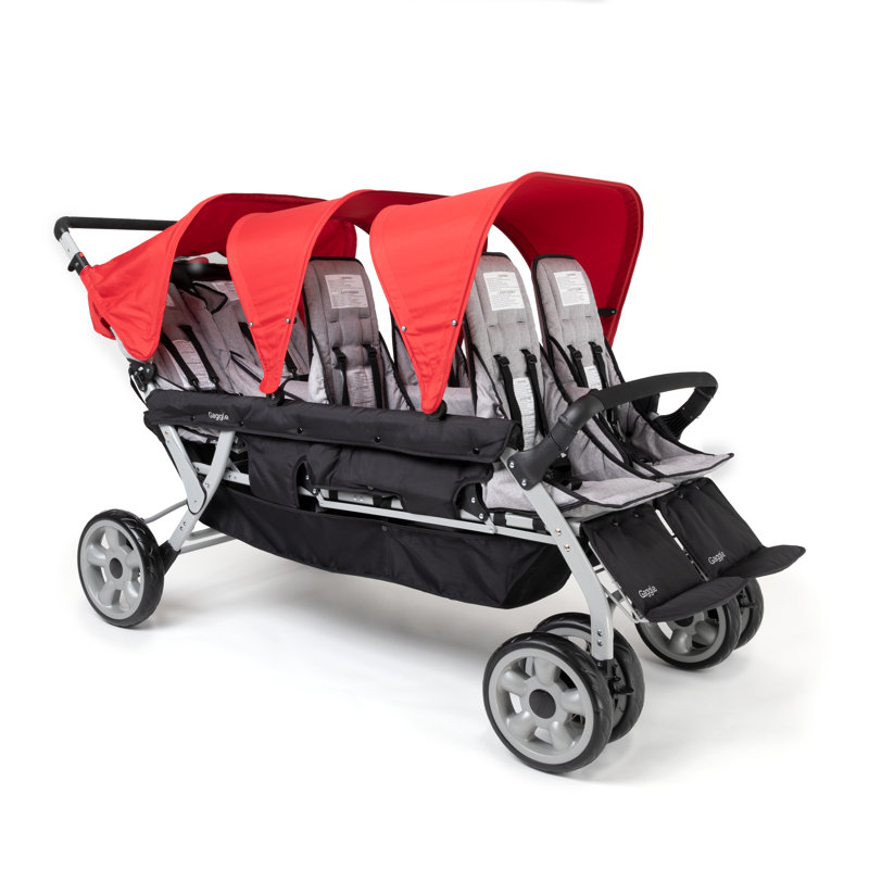 Poussette multi-enfants Gaggle Jamboree, Rouge