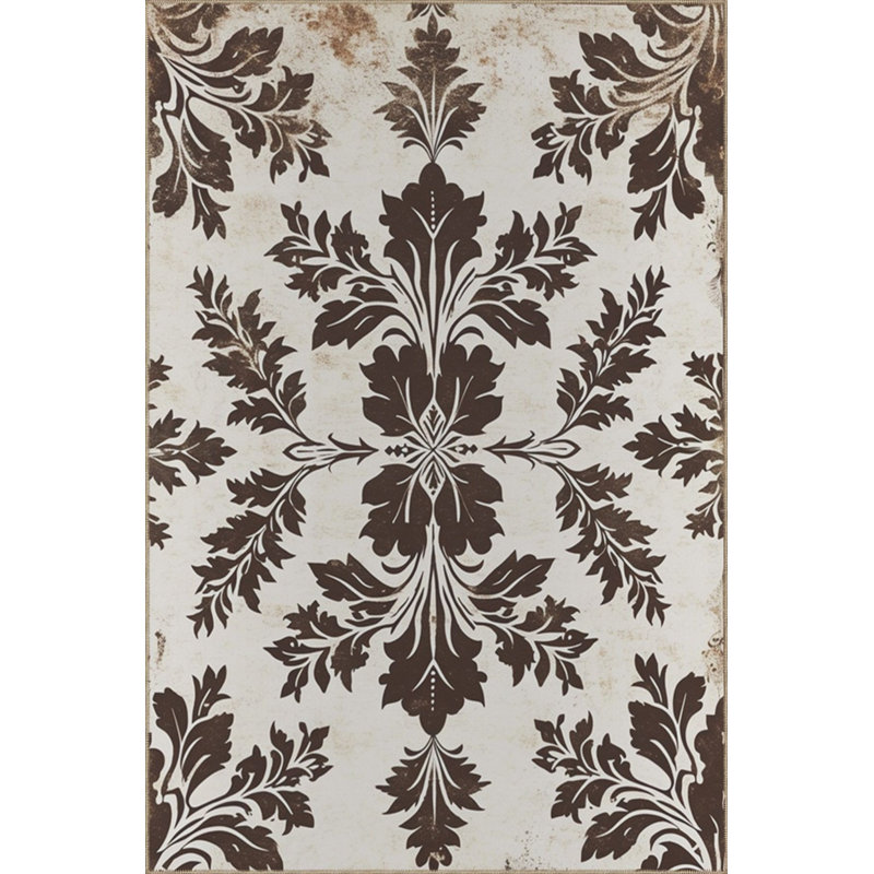 Tapis lavable à motif floral, Sous-tapis carré 3 pi 3 po inclus