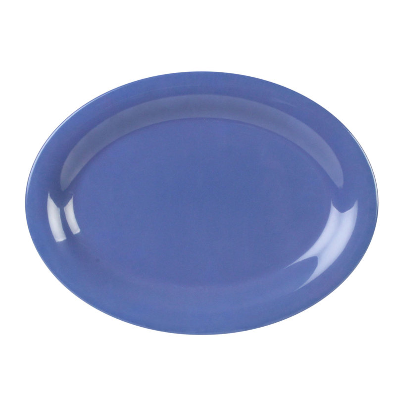 Plateau en mélamine ovale Leraine, H 0,79 po x l 9,5 po x P 7,24 po, Mauve