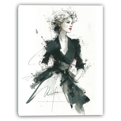 Art mural sur toile Poised in Ink