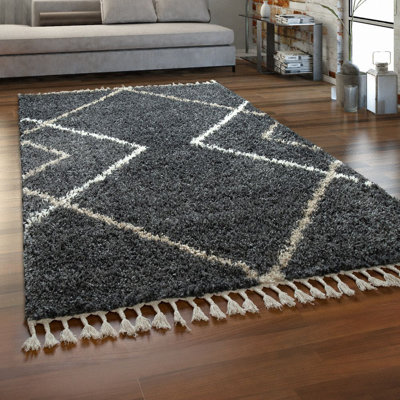 Forestburgh Geometric Shag Area Rug