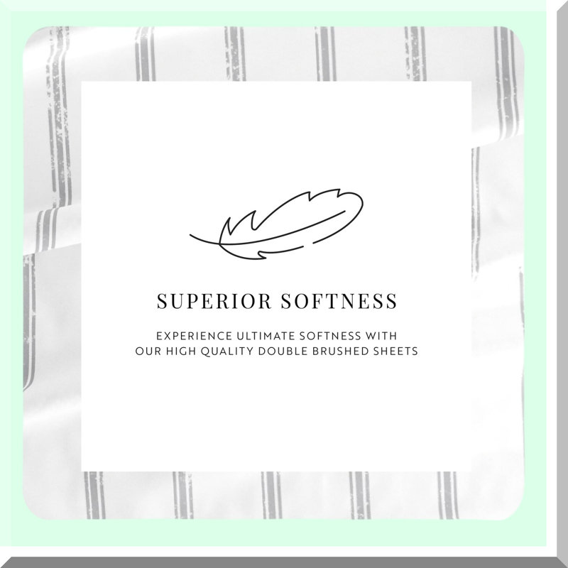 Cool DreamLuxe 4-Piece Bed Sheet Set - Ultra-Soft Cooling Sheets for Deep Sleep - Lines Design - Fits Mattress - King/Queen Size