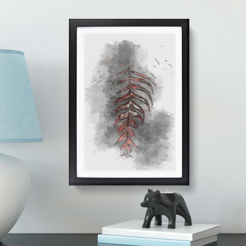 Leaf in the Light in Abstract - Picture Frame Graphic Art Print, 87cm H x 62cm W x 2cm D, Black Framed
