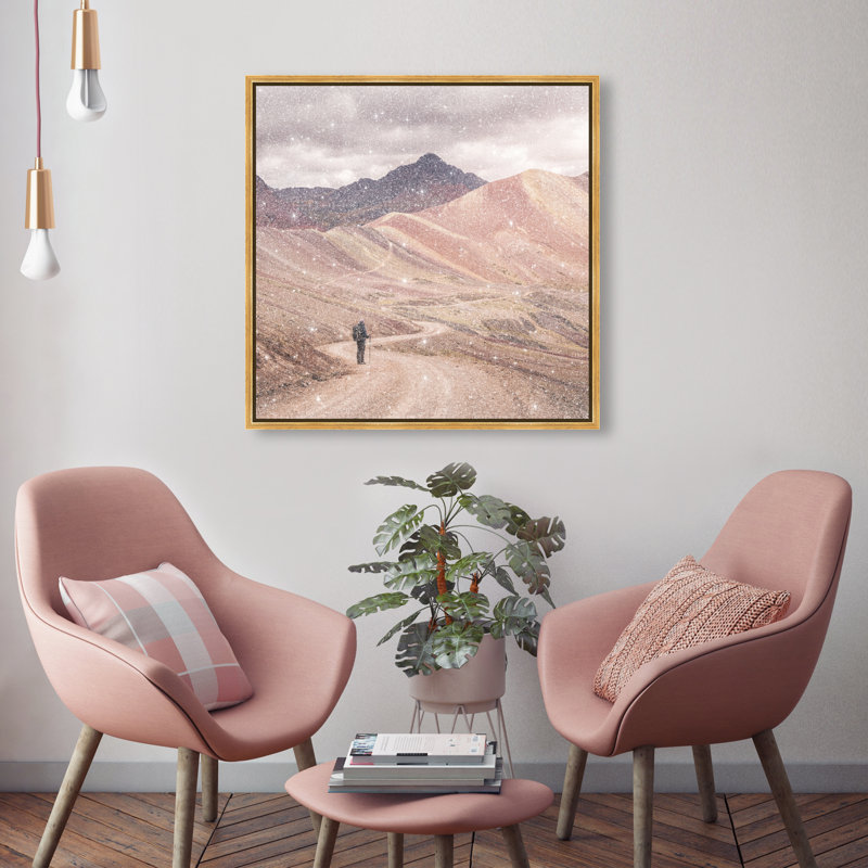 On My Way by Oliver Gal, 25" H x 25" W, Gold Floater Frame