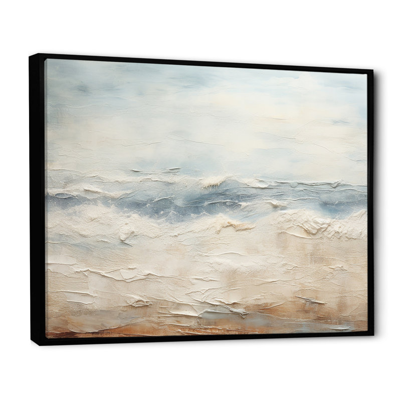 «Rasch - Coastal Ocean», reproduction d'art sur toile encadrée, Cadre flottant noir, H 12 po x l 20 po x P 1 po