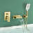 Wall Mounted Tub Faucet With Hand Shower 3 Hole Waterfall Bathtub Faucets Brass Single Handle Tub Fillers With Valve-116377430