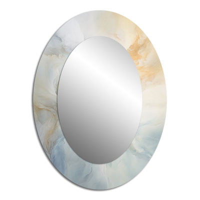Miroir mural ovale blanc Clouds Charm