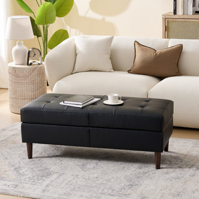 Faux Leather Upholstered Bench