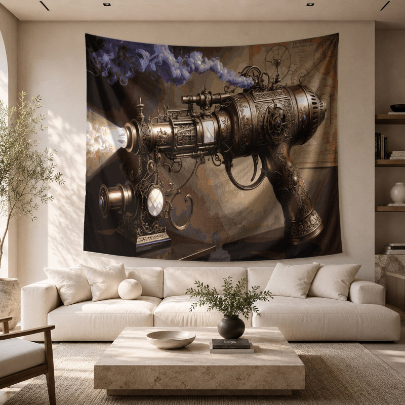 Tapisserie murale Sci Fi ère victorienne, 26 po x 36 po