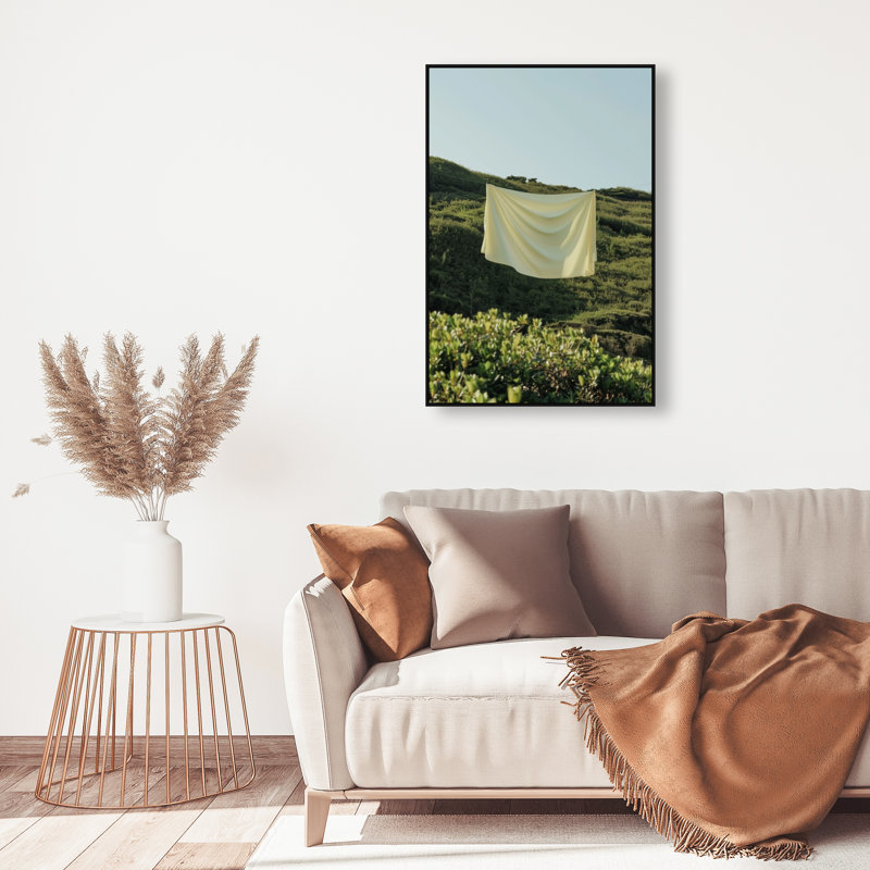 Floating Cotton II Canvas Bath & Laundry Print by Oliver Gal, Black Frame, 10 x 15, 55"H x 37"W, Black Floater Frame