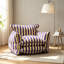 Chaises d'appoint simples en sherpa à rayures-134058261-134058263