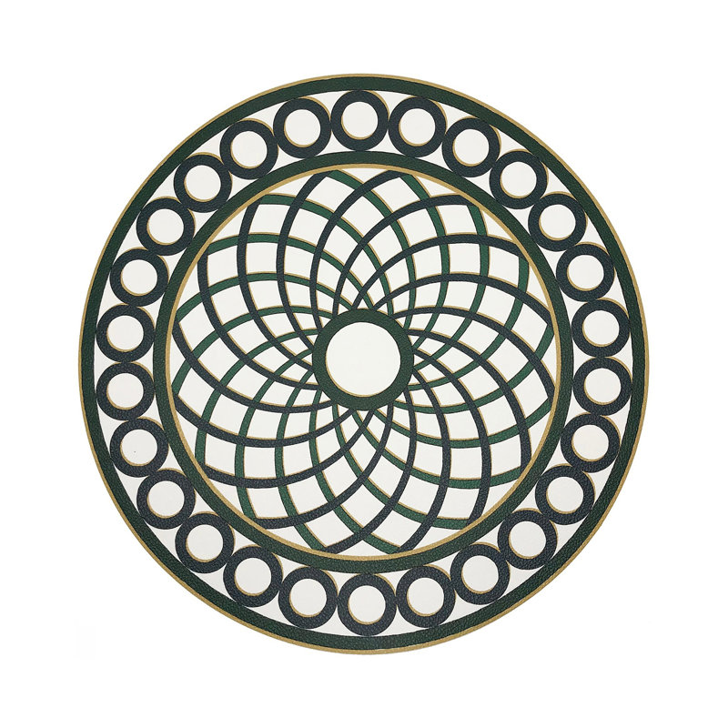 Timothy Corrigan Treillage Pebble 16" Vinyl Placemat, Green