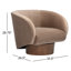 Fauteuil demi-tonneau pivotant en velours de 85,09 cm de large Idella Dalli-1957842517-1957842518