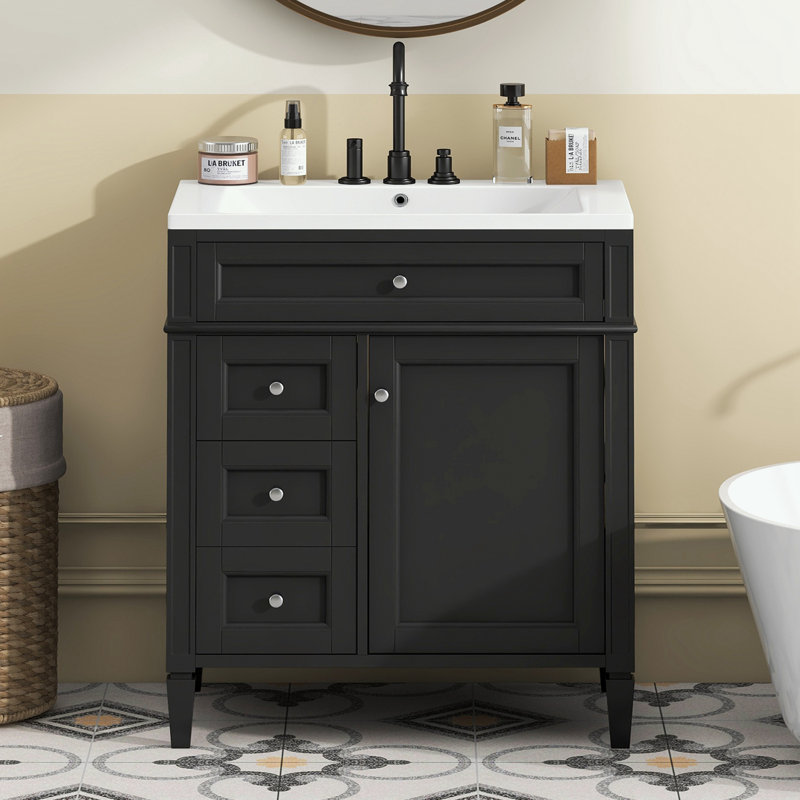 Rangement pour salle de bain Pollark, Noir