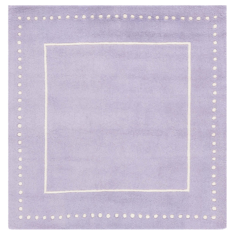 Cruz Hand Tufted Wool Solid Color Rug, Square 5'
