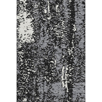Premium Machine Washable Prisco Black Rug