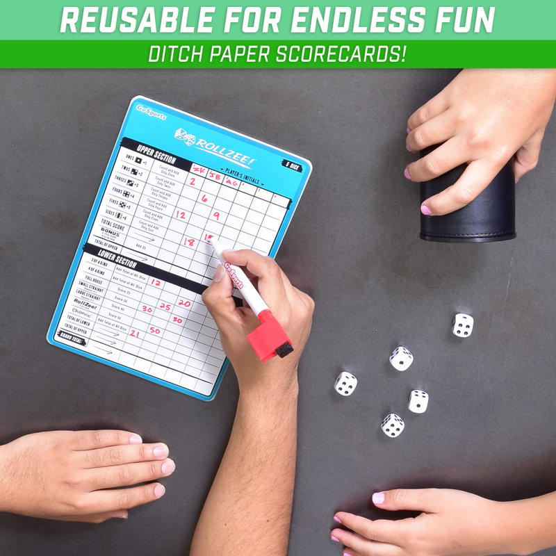 Ensemble 3 pièces d’effacement à sec rollzee et farke pour jeu de pots géant