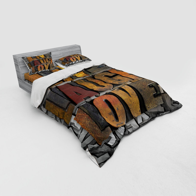 Industrial Polyester Duvet Cover, Queen Duvet Cover + 3 Additional Pieces