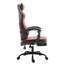 Radelldar Adjustable Reclining Ergonomic Faux Leather Swiveling PC & Racing Game Chair with Footrest-64975282-64975276