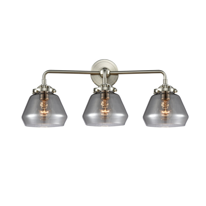 Éclairage pour meuble-lavabo 2 lumières Rivka, DEL, Transparent, Nickel satiné brossé