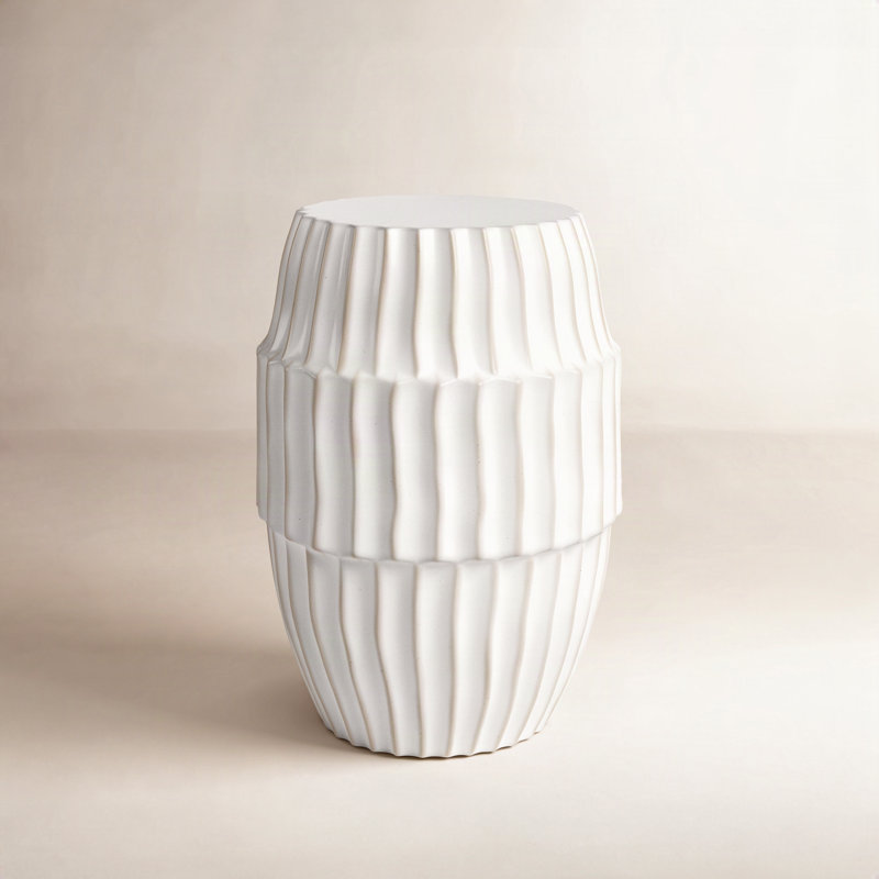 Algae End Table, White Ombre