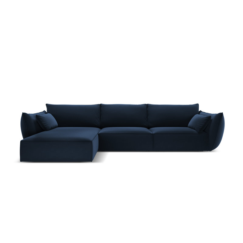 Adriona 4 Seater Corner Sofa , Blue, Left Hand Facing