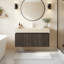Meuble-lavabo de salle de bain luxueux en pierre frittée Mid-Century