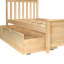 Lit plateforme simple en bois massif 2 tiroirs Boling-1684637393