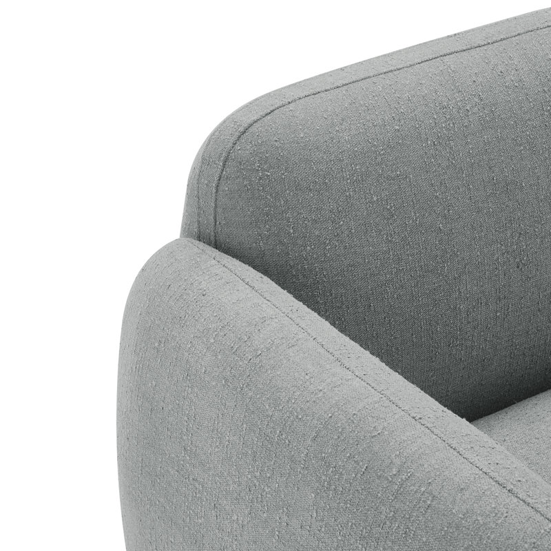 Canapé rembourré 113 po Isles, Chenille gris moelleux