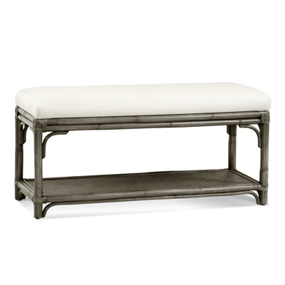 Summer Retreat Wicker Shelf Storage Bench