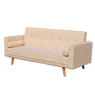 Mccarty 189cm Upholstered Futon And Mattress