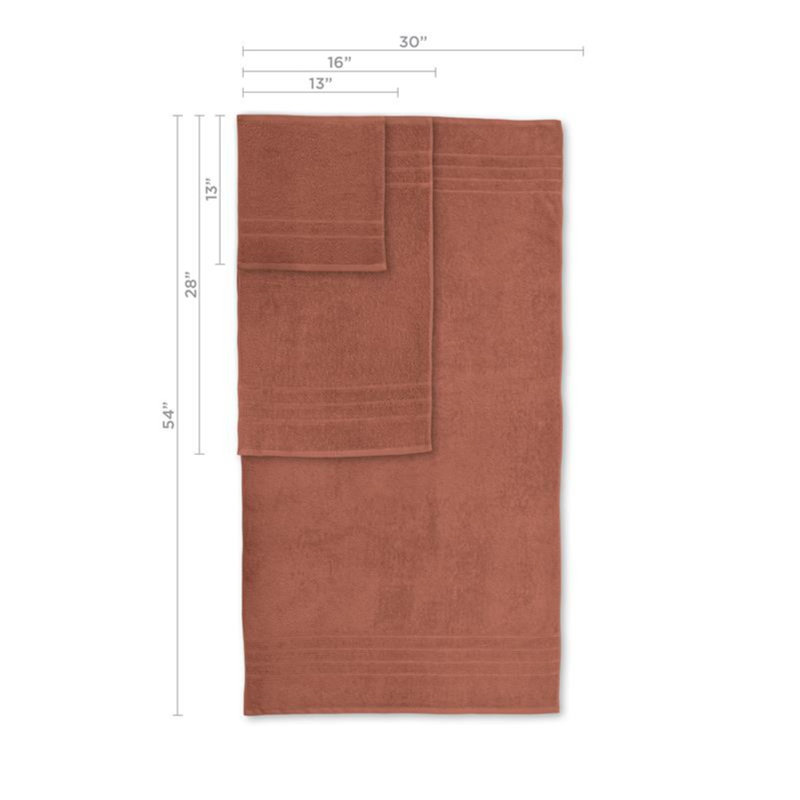 Ensemble de serviettes 6 pièces Martex Ultimate, Terracotta