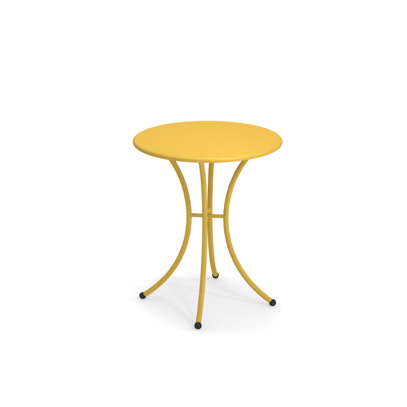 Simons Round Metal Outdoor , 60cm cm W 60cm cm D, Curry Yellow