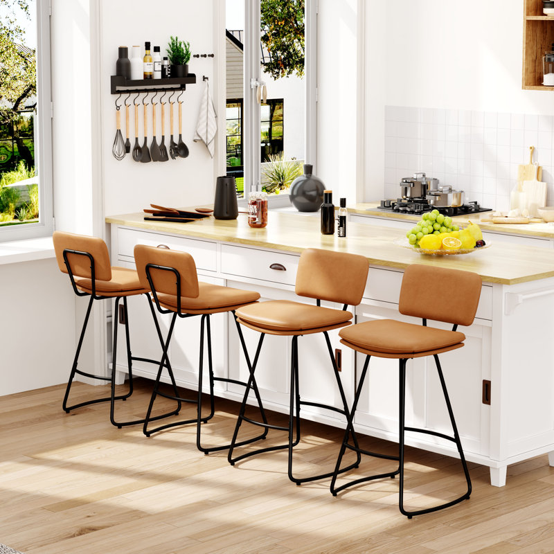 Tabourets de bar rembourrés, Browm, Bar Stool (30" Seat Height)