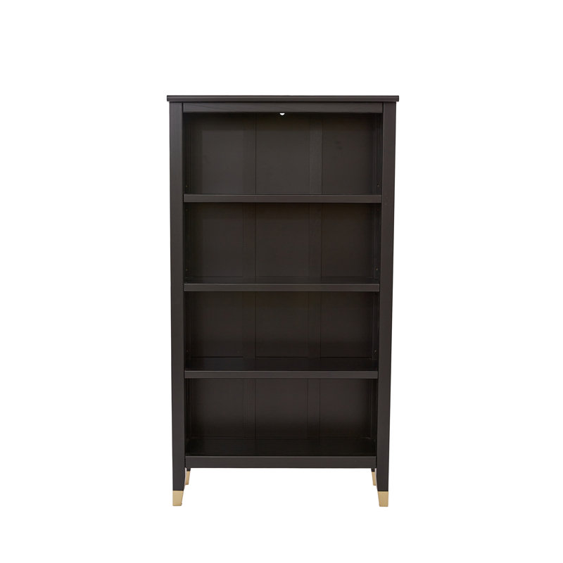 Ludwicka 127cm H x 69cm W Standard Bookcase, Black
