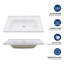 Comptoir de meuble-lavabo simple rectangulaire 32 po x 20 po blanc avec 1 trou de robinet et trop-plein (lavabo seulement)